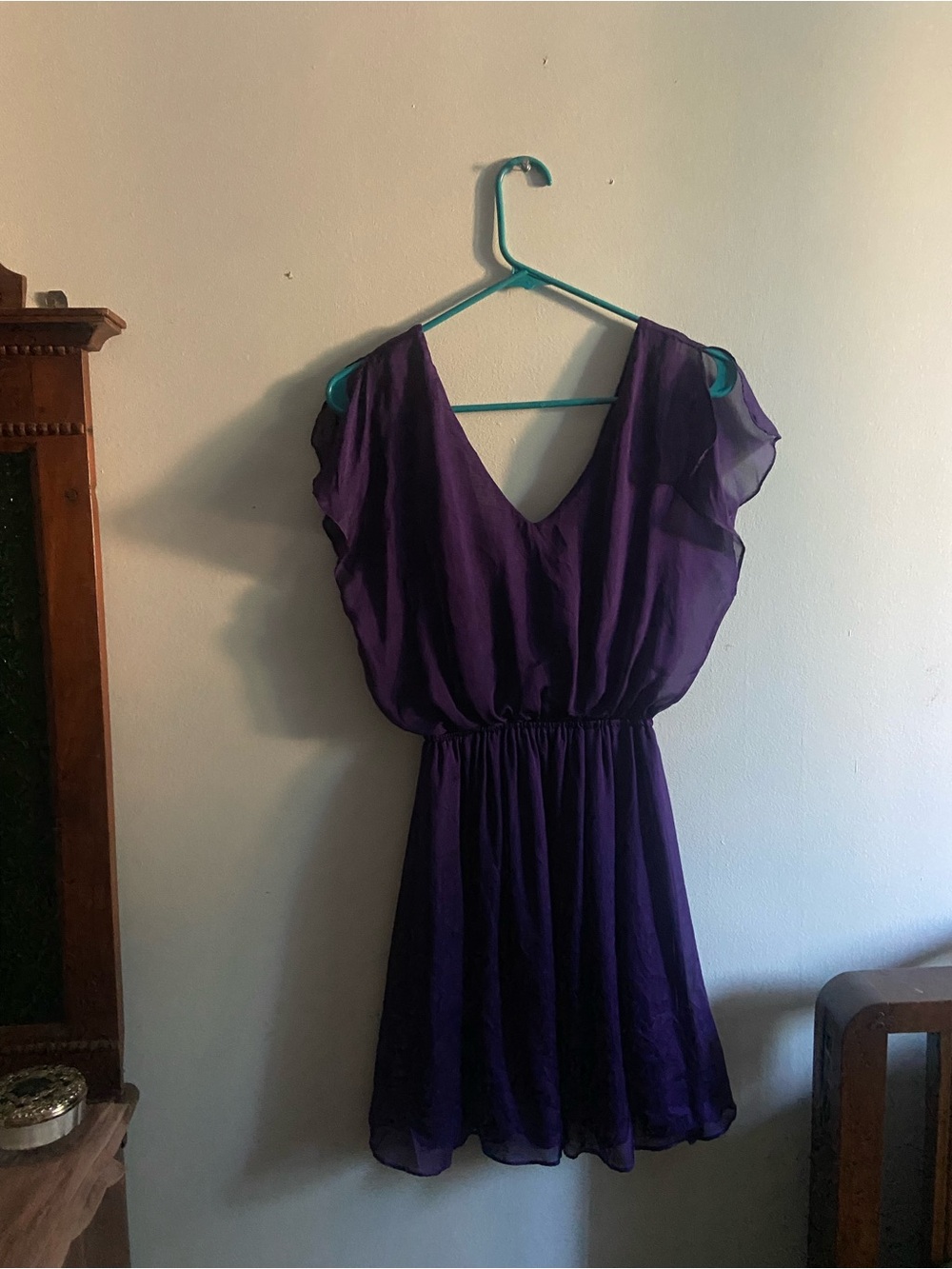 🍂 Alice + Olivia Deep Purple Satin Formal Dress